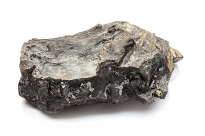 Raw,Jet,Stone,Rock,Isolated,On,White,Background.,Gemstone,Used
