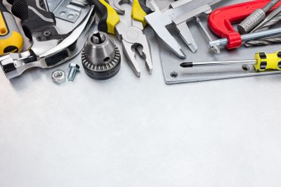 Set,Of,Hand,Tools,Including,Hammer,,Clamp,,Screwdrivers,And,Other